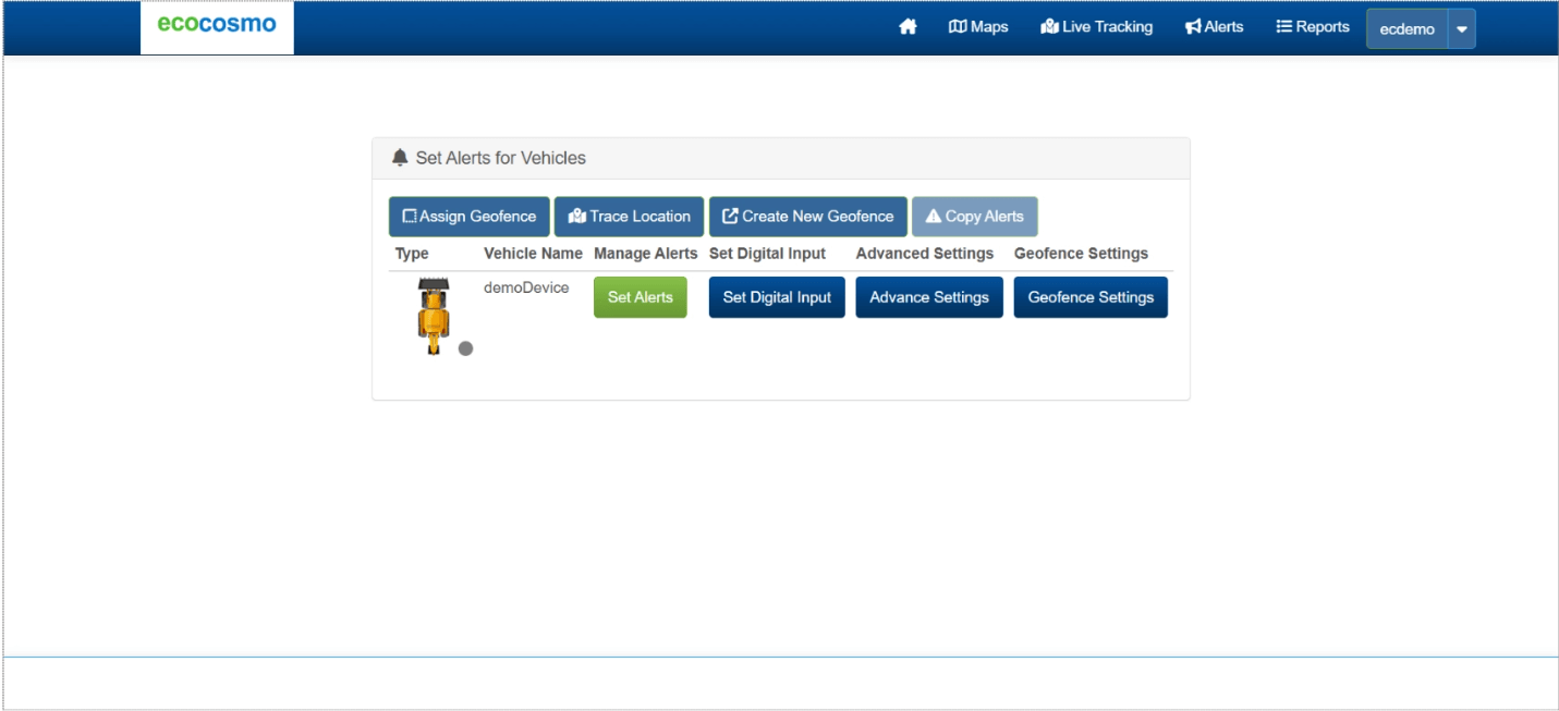 EcoCosmo Vehicle Alerts